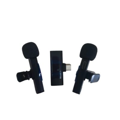 Microfone De Lapela Sem Fio Recarregável Type C K11-TY-2IN1