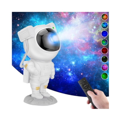 Astronauta Projetor De Luz Galáxia Nebulosa Constelação