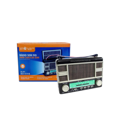 Radio Retro Placa Solar AM/FM/Bluetooth e Lanterna