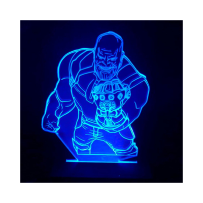 Luminária LED 3D Thanos 16 Cores Com Controle Remoto